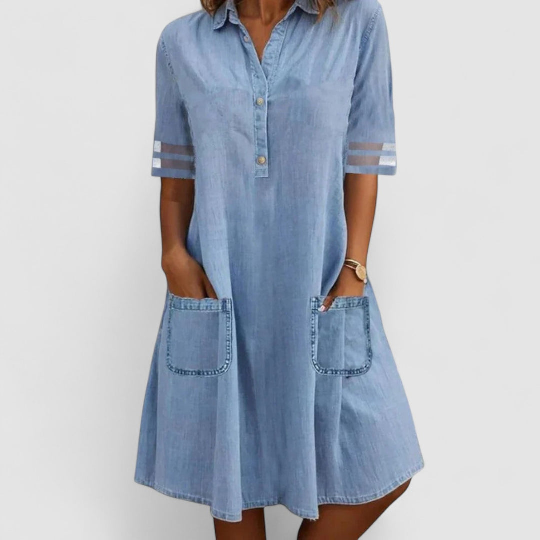 Mariachiara™ | Vestito in Jeans con Tasche Laterali