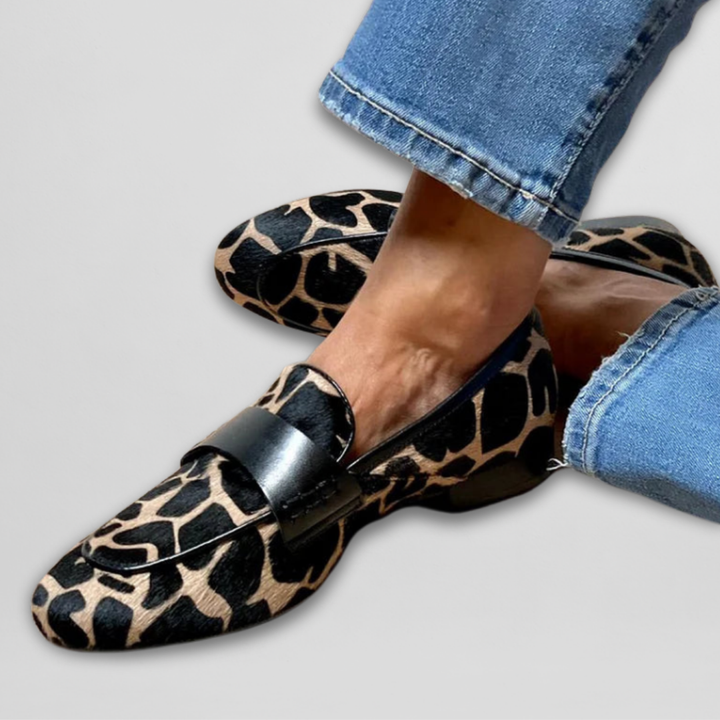 Priscilla™ | Mocassino Elegante con Stampa Animale
