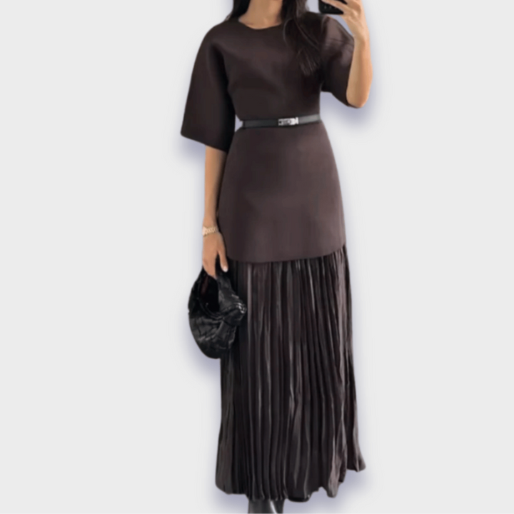 Lina™ | Abito Lungo Elegante in Tessuto