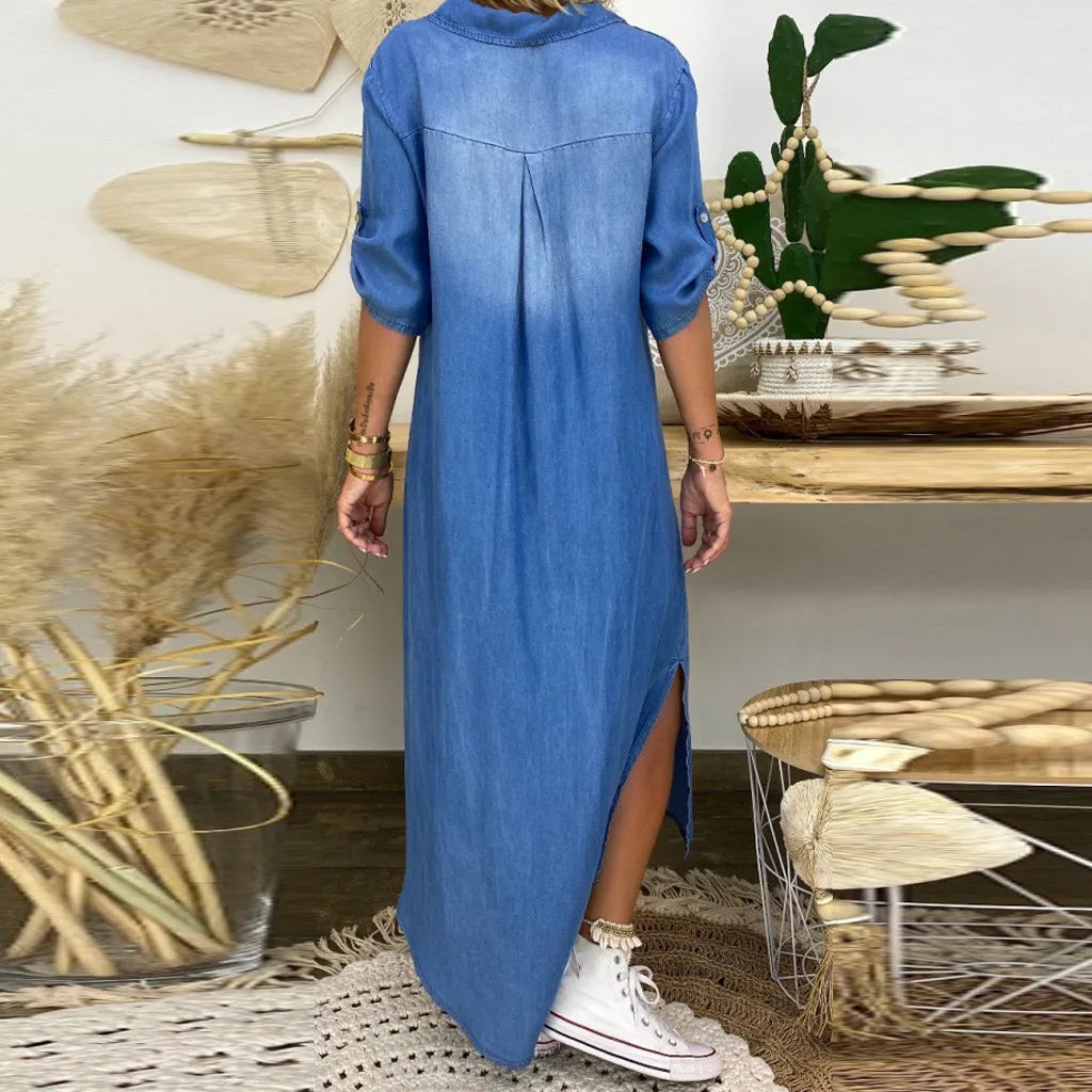 Clea™ | Abito Jeans Coprente e Leggero