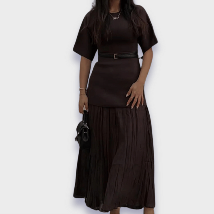 Lina™ | Abito Lungo Elegante in Tessuto