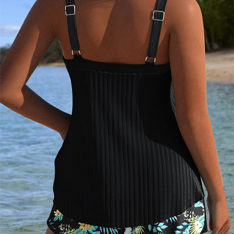 Sina™ | Due Pezzi con Motivo a Righe e Pantaloni da Spiaggia