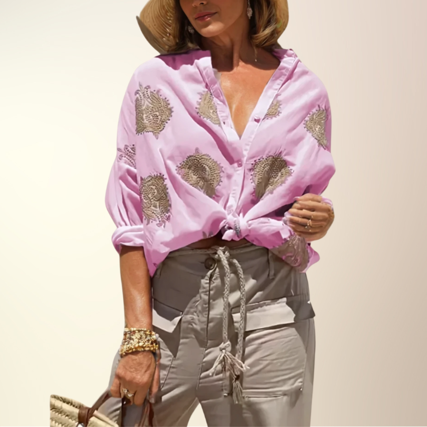 Eles™ | Blusa Ricamata Versatile e Leggera