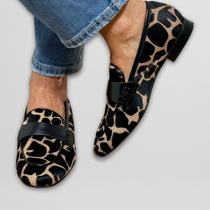 Priscilla™ | Mocassino Elegante con Stampa Animale