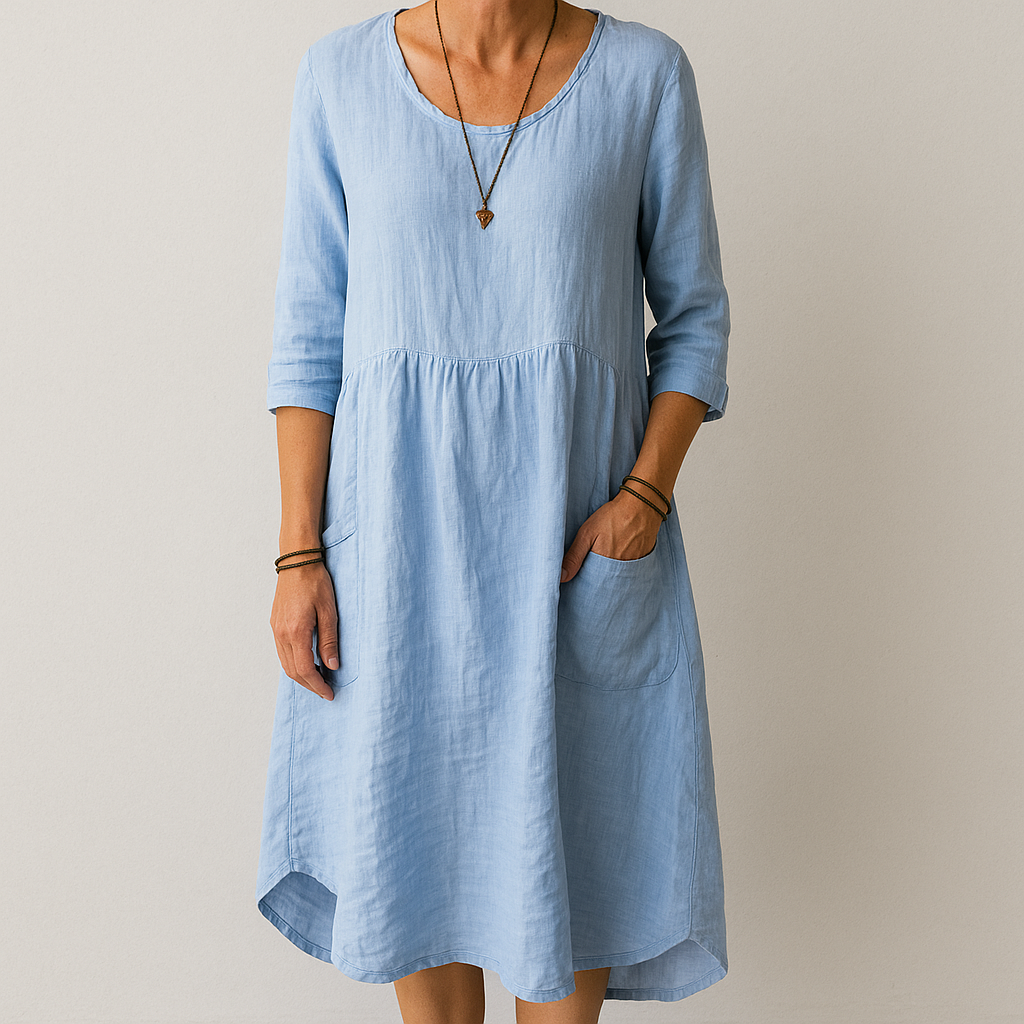 Chloe™ | Maxi Abito con Scollo Rotondo