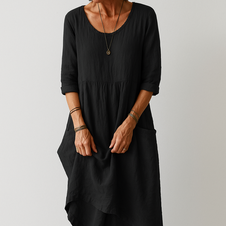 Chloe™ | Maxi Abito con Scollo Rotondo