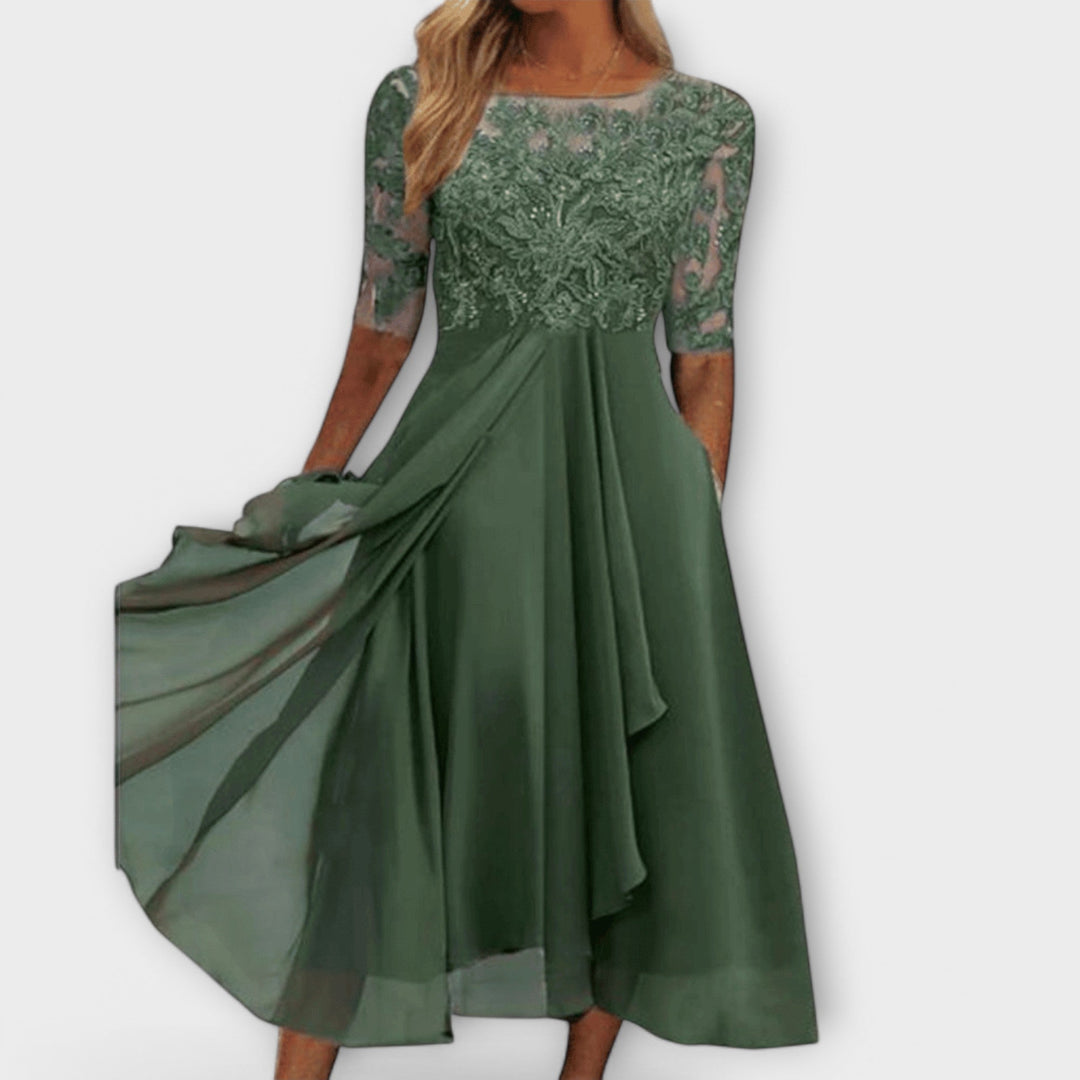 Cecilia™ | Abito Elegante Ricamato