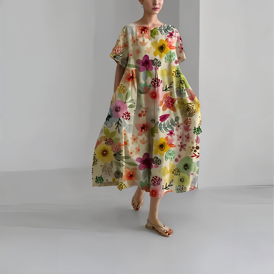 Amelia™ | Abito Maxi Floreale Casual