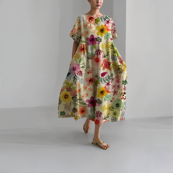 Amelia™ | Abito Maxi Floreale Casual