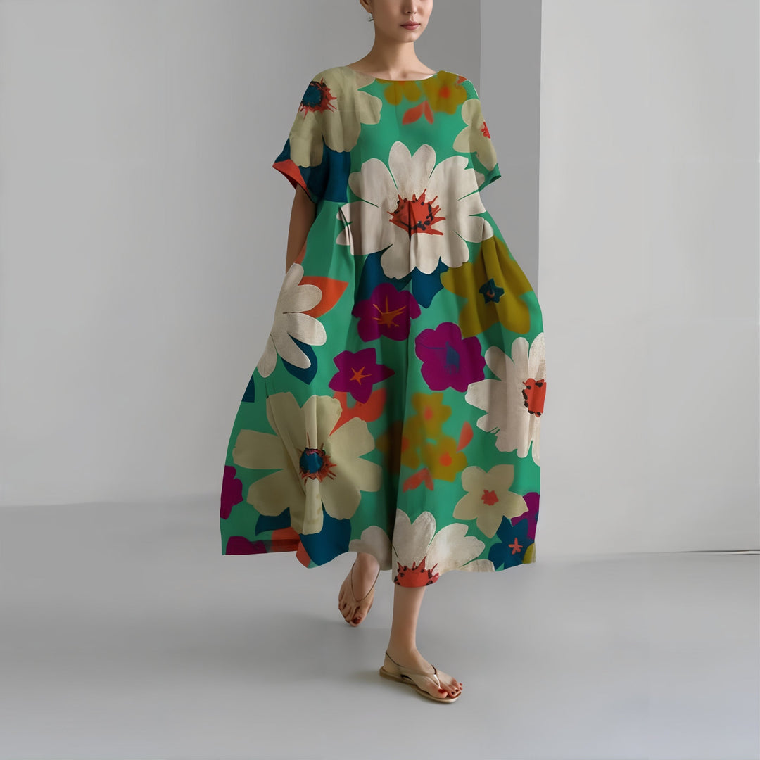 Amelia™ | Abito Maxi Floreale Casual