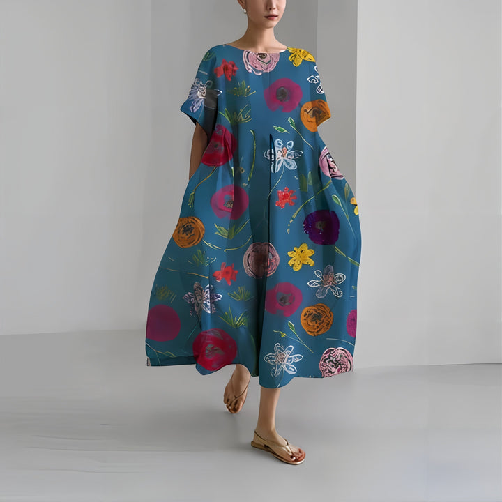 Amelia™ | Abito Maxi Floreale Casual
