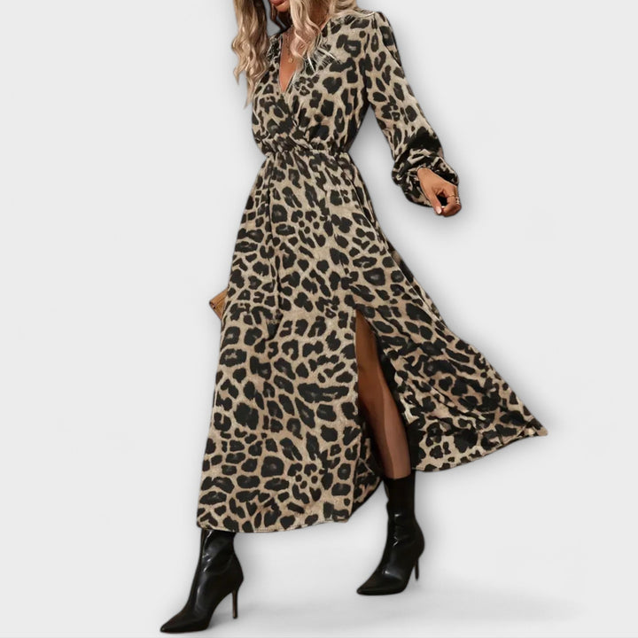 Natalia™ | Abito Elegante Leopardato