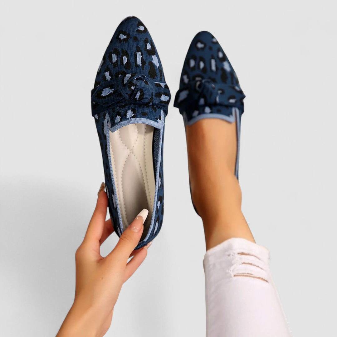 Lean™ | Mocassini Slip-On con Fiocco e Fantasia Leopardata