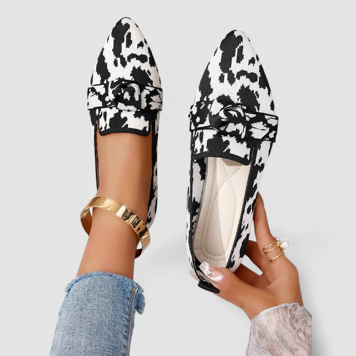 Lean™ | Mocassini Slip-On con Fiocco e Fantasia Leopardata
