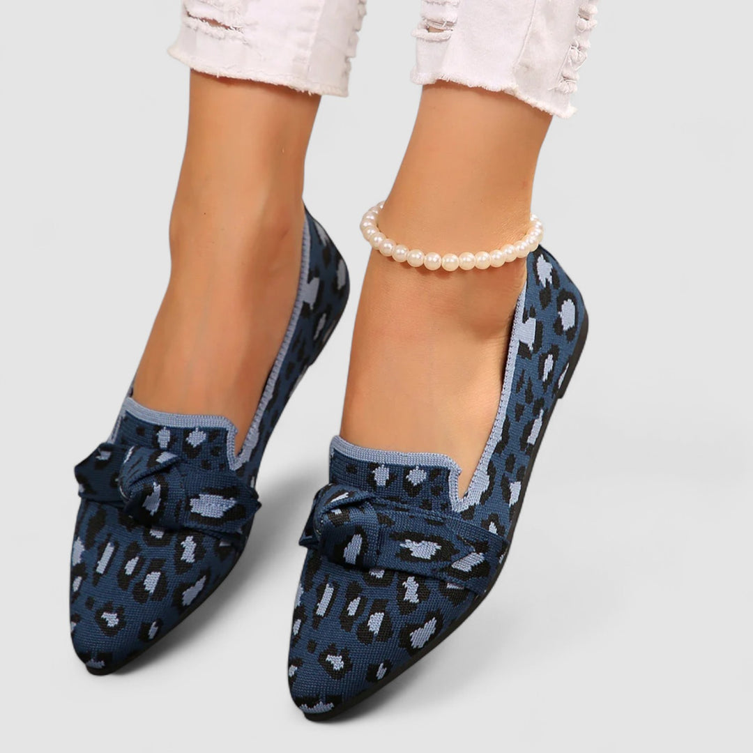 Lean™ | Mocassini Slip-On con Fiocco e Fantasia Leopardata