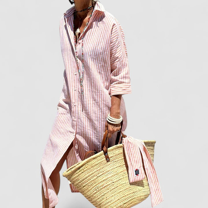 Amira™ | Vestito a Righe Elegante