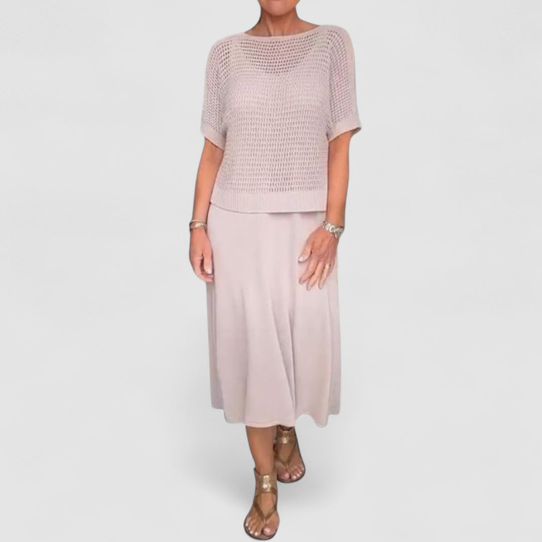 Anastasia™ | Completo Elegante a 2 Pezzi con Top Intagliato