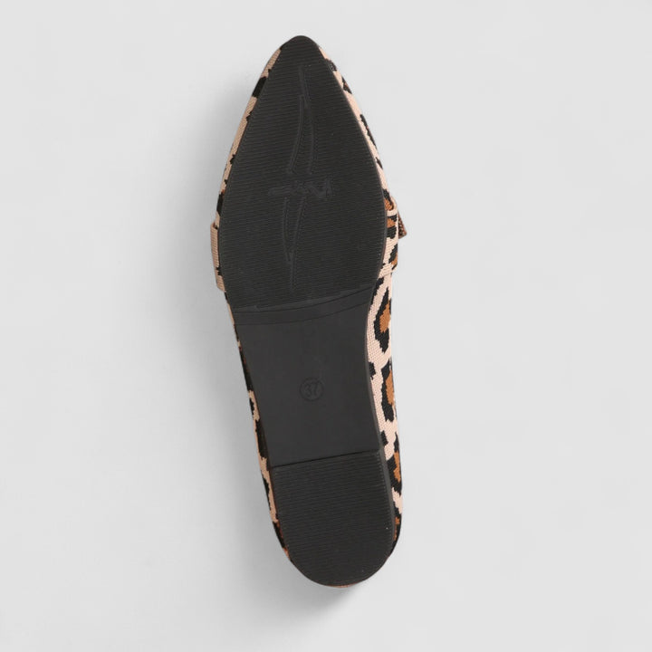 Lean™ | Mocassini Slip-On con Fiocco e Fantasia Leopardata
