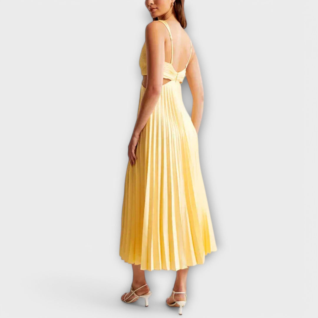 Giorgia™ | Abito Elegante a Pieghe di Media Lunghezza
