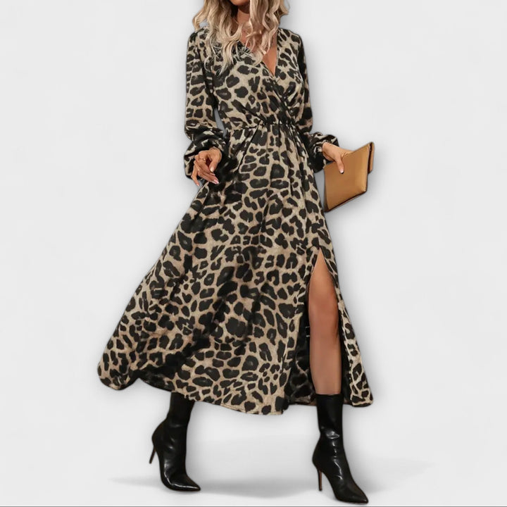 Natalia™ | Abito Elegante Leopardato