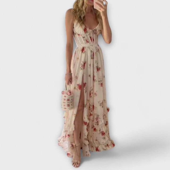 Alessandra™ | Abito con Motivo Floreale
