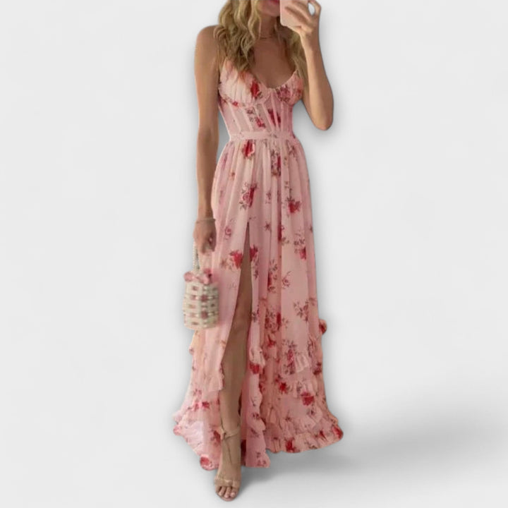 Alessandra™ | Abito con Motivo Floreale