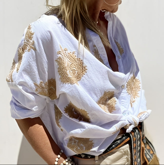 Eles™ | Blusa Ricamata Versatile e Leggera