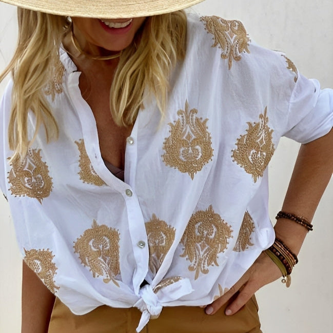 Eles™ | Blusa Ricamata Versatile e Leggera