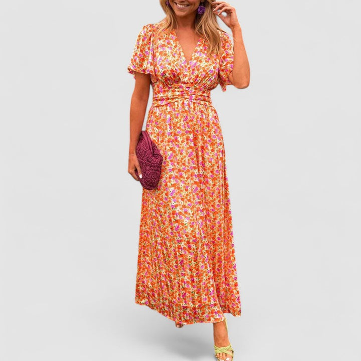 Mirella™ | Abito Primaverile con Scollo a V