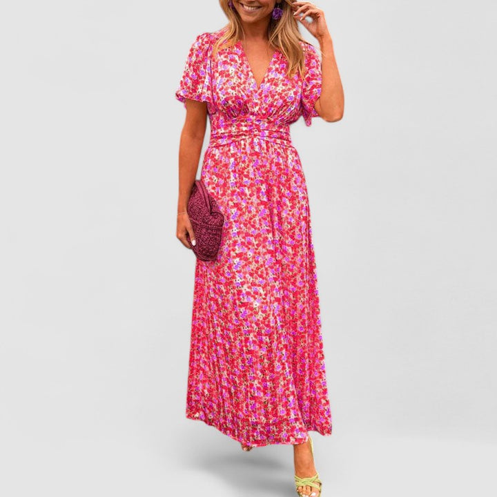 Mirella™ | Abito Primaverile con Scollo a V