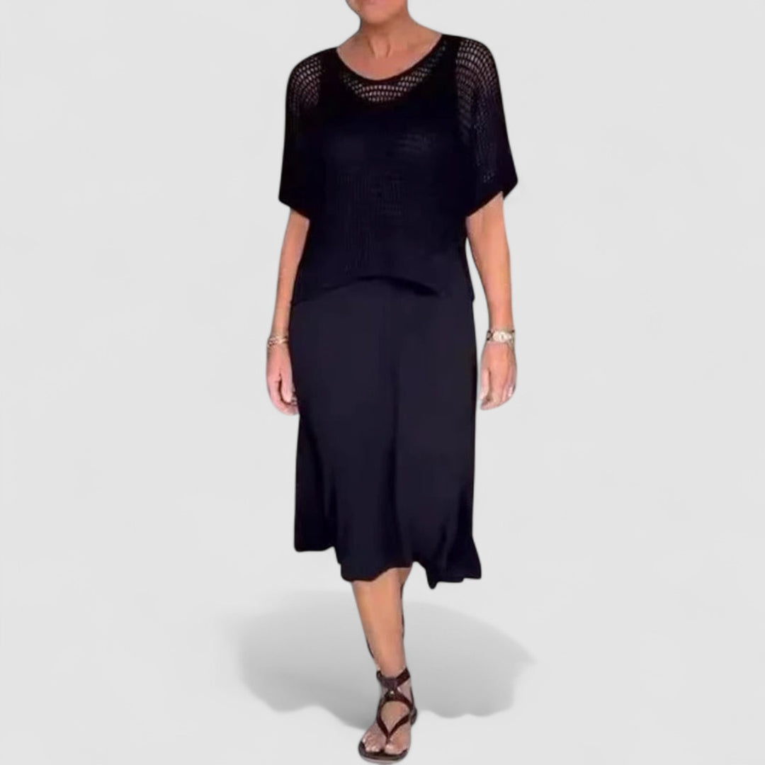 Anastasia™ | Completo Elegante a 2 Pezzi con Top Intagliato
